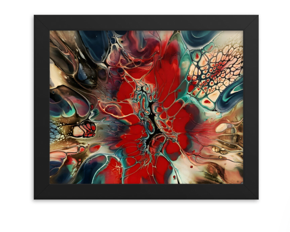 Big Red, Beautiful Vivid Framed Wall Art Prints, High Quality Framed Print