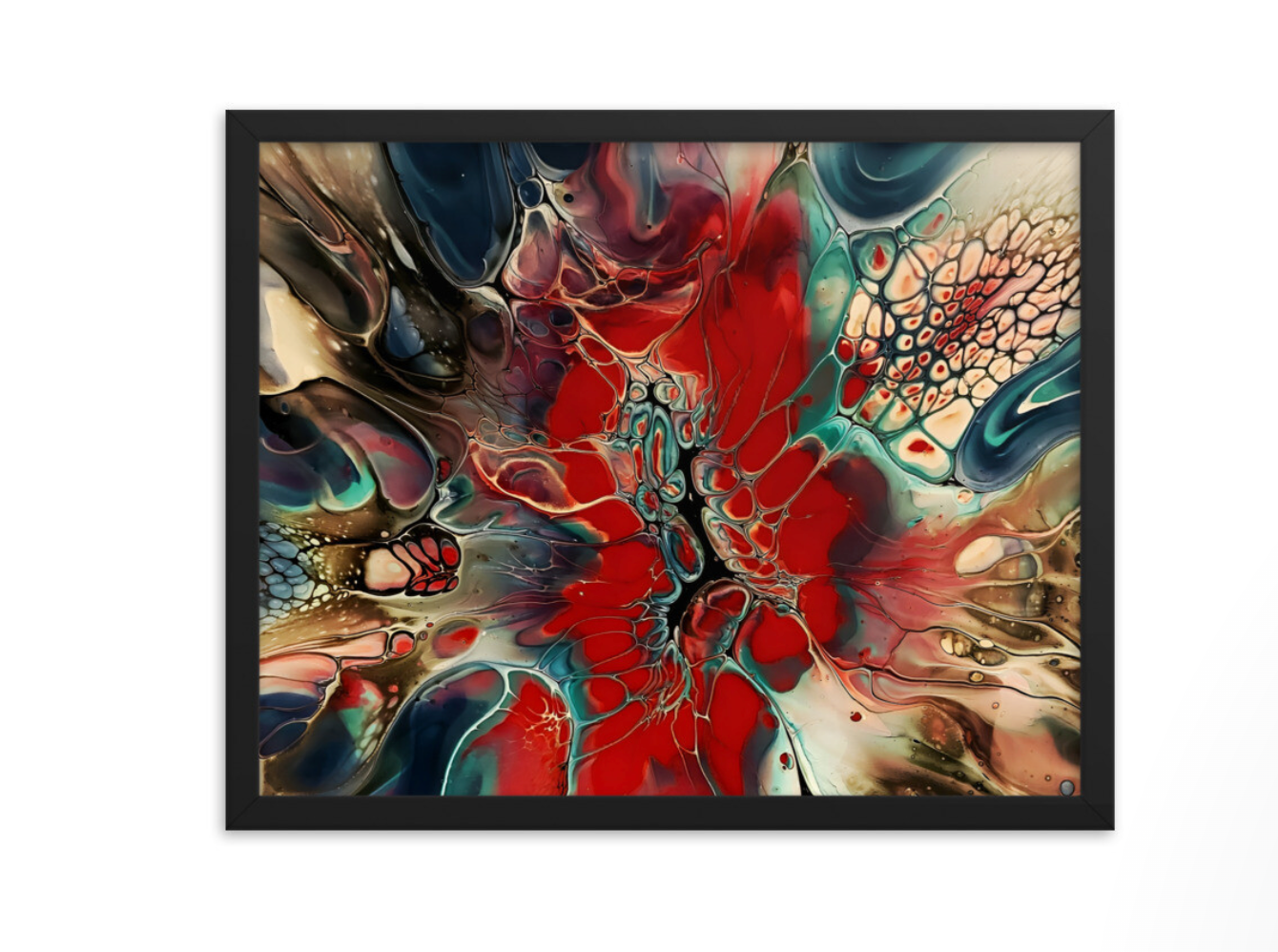 Big Red, Beautiful Vivid Framed Wall Art Prints, High Quality Framed Print